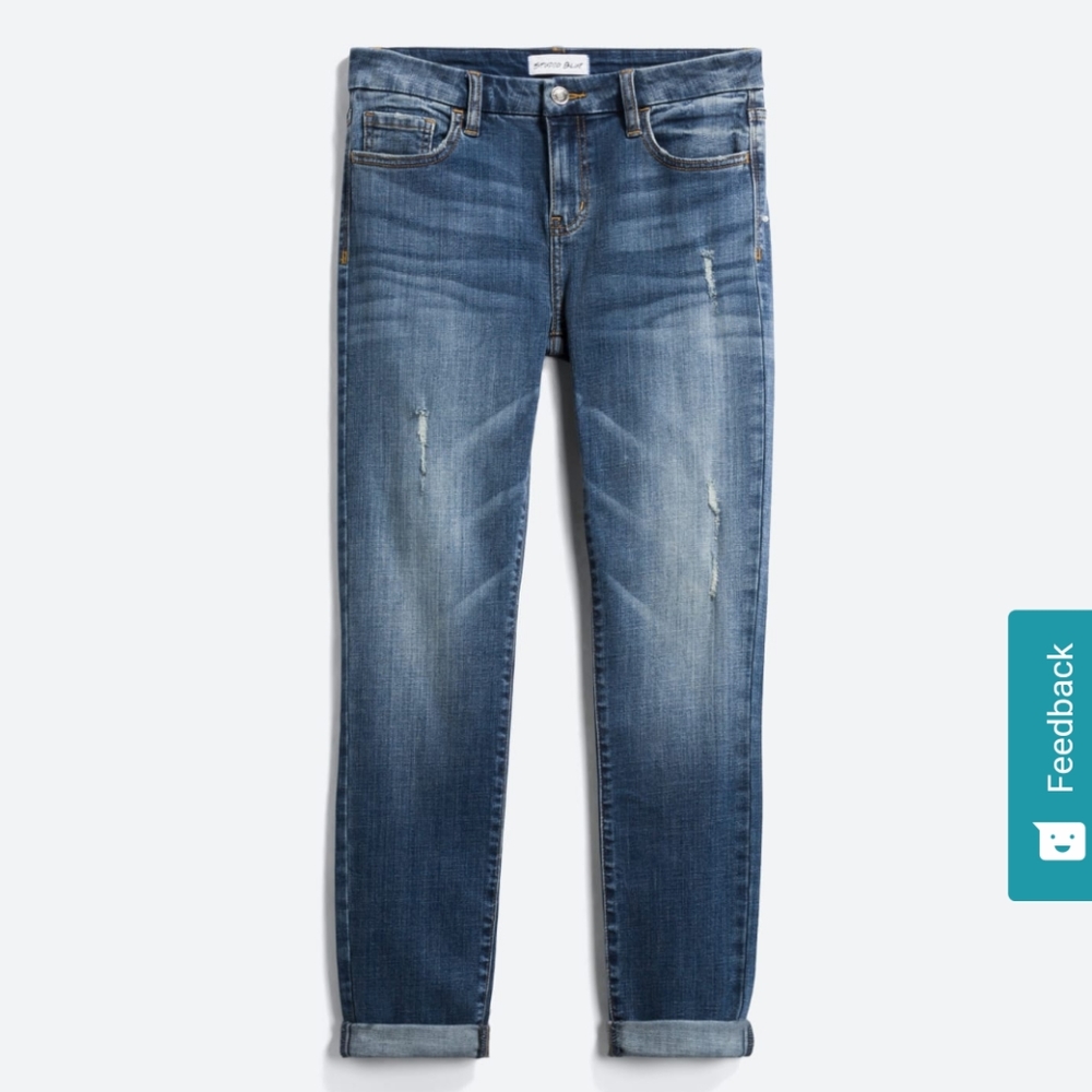 Studio Blue Kenova Skinny Distressed Rolled Jean